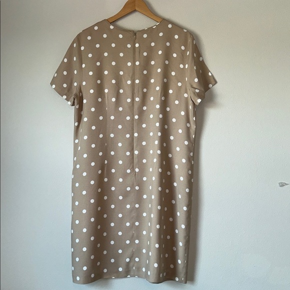 Ann Taylor Tan Dress with White Dots - Picture 3 of 8